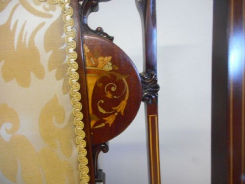 ANTIQUE MAHOGANY INLAID COUCH - ADDITIONAL PHOTO 13