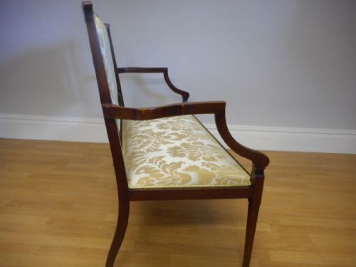 ANTIQUE MAHOGANY INLAID COUCH - ADDITIONAL PHOTO 14