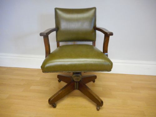 ANTIQUE SWIVEL OFFICE CHAIR - ADDITIONAL PHOTO 1