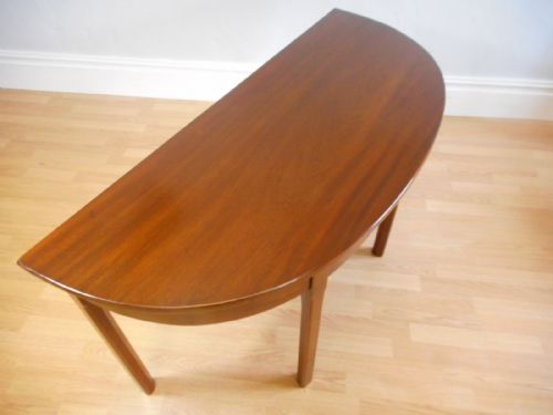 antique mahogany demilune table - CATEGORY: ANTIQUE TABLES - DATED GEORGIAN