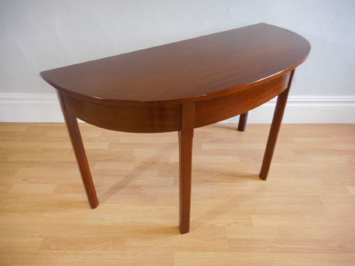 ANTIQUE MAHOGANY DEMILUNE TABLE - ADDITIONAL PHOTO 8