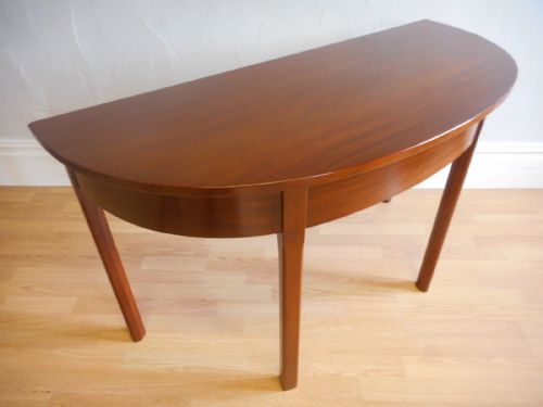 ANTIQUE MAHOGANY DEMILUNE TABLE - ADDITIONAL PHOTO 9