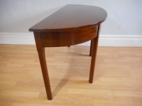 ANTIQUE MAHOGANY DEMILUNE TABLE - ADDITIONAL PHOTO 10