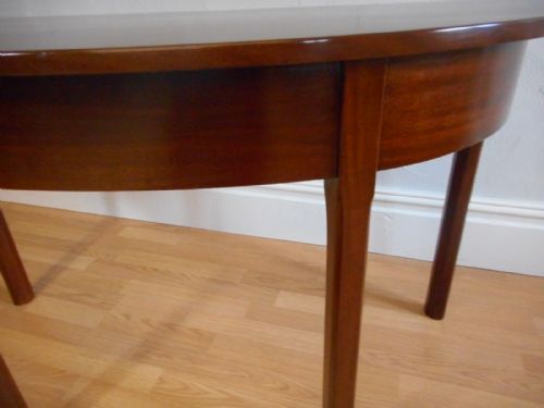 ANTIQUE MAHOGANY DEMILUNE TABLE - ADDITIONAL PHOTO 12