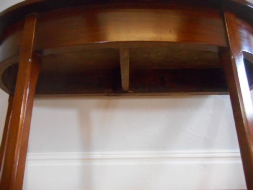 ANTIQUE MAHOGANY DEMILUNE TABLE - ADDITIONAL PHOTO 13