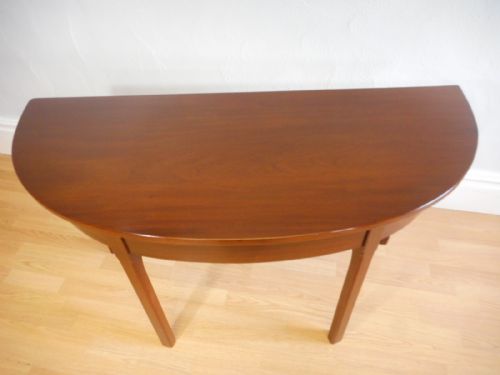 ANTIQUE MAHOGANY DEMILUNE TABLE - ADDITIONAL PHOTO 14