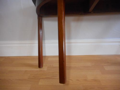 ANTIQUE MAHOGANY DEMILUNE TABLE - ADDITIONAL PHOTO 15