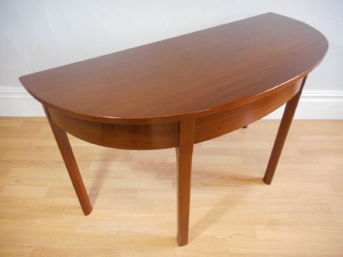 ANTIQUE MAHOGANY DEMILUNE TABLE - ADDITIONAL PHOTO 17