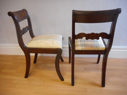 ANTIQUE REGENCY PAIR OF SIDE CHAIRS - ADDITIONAL PHOTO 1