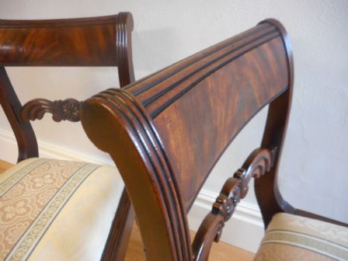 ANTIQUE REGENCY PAIR OF SIDE CHAIRS - ADDITIONAL PHOTO 4