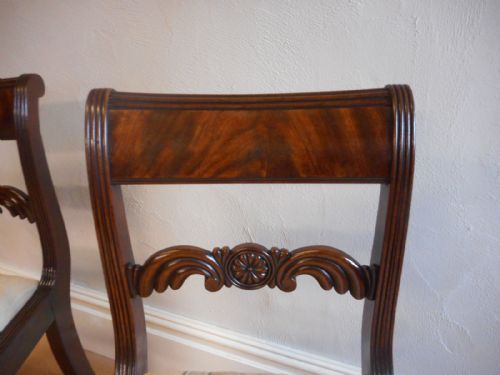 ANTIQUE REGENCY PAIR OF SIDE CHAIRS - ADDITIONAL PHOTO 6