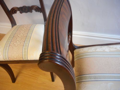 ANTIQUE REGENCY PAIR OF SIDE CHAIRS - ADDITIONAL PHOTO 7