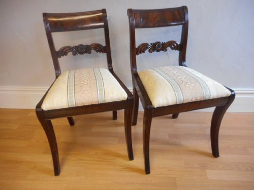 ANTIQUE REGENCY PAIR OF SIDE CHAIRS - ADDITIONAL PHOTO 15
