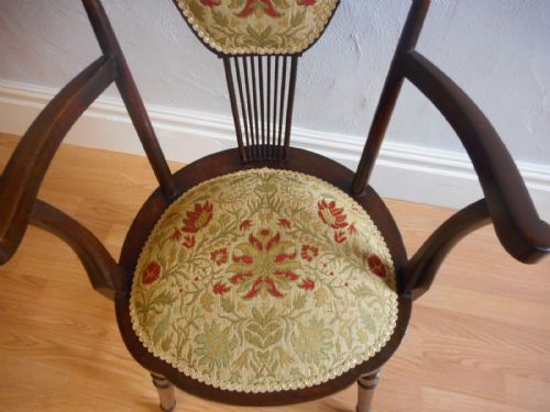 ANTIQUE ARTS CRAFTS ARM CHAIR - ADDITIONAL PHOTO 3