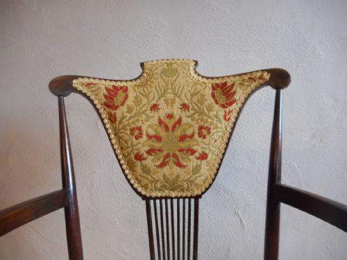 ANTIQUE ARTS CRAFTS ARM CHAIR - ADDITIONAL PHOTO 4