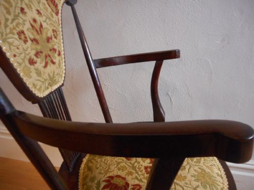 ANTIQUE ARTS CRAFTS ARM CHAIR - ADDITIONAL PHOTO 8