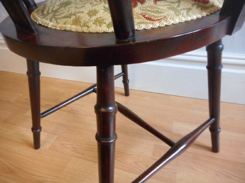 ANTIQUE ARTS CRAFTS ARM CHAIR - ADDITIONAL PHOTO 9