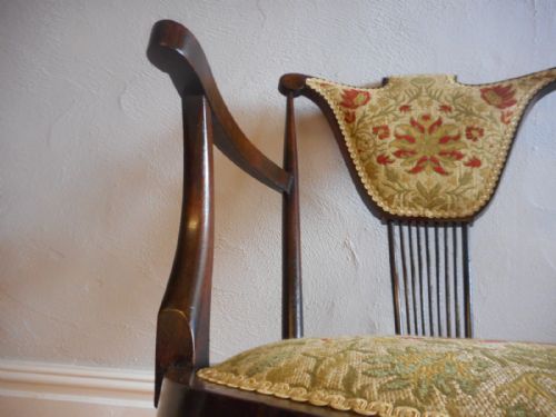 ANTIQUE ARTS CRAFTS ARM CHAIR - ADDITIONAL PHOTO 12