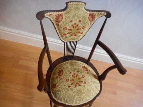 ANTIQUE ARTS CRAFTS ARM CHAIR - ADDITIONAL PHOTO 14