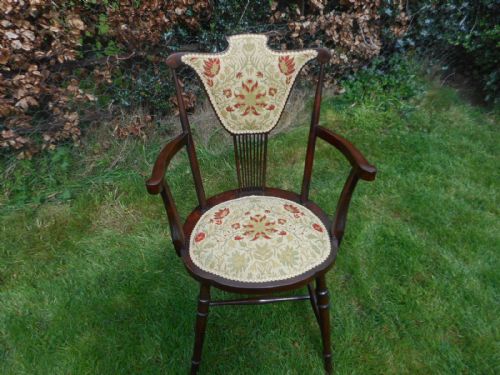 ANTIQUE ARTS CRAFTS ARM CHAIR - ADDITIONAL PHOTO 15