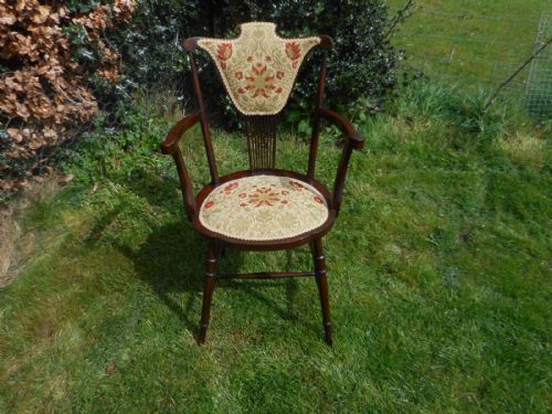 ANTIQUE ARTS CRAFTS ARM CHAIR - ADDITIONAL PHOTO 17