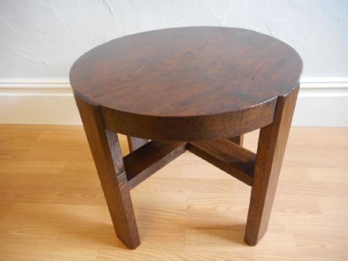ANTIQUE ARTS CRAFTS OAK COFFEE TABLE - ADDITIONAL PHOTO 1