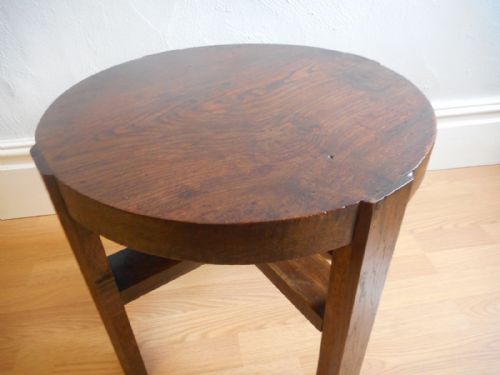 ANTIQUE ARTS CRAFTS OAK COFFEE TABLE - ADDITIONAL PHOTO 2