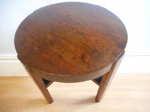 ANTIQUE ARTS CRAFTS OAK COFFEE TABLE - ADDITIONAL PHOTO 7