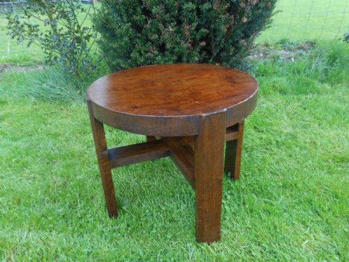 ANTIQUE ARTS CRAFTS OAK COFFEE TABLE - ADDITIONAL PHOTO 8