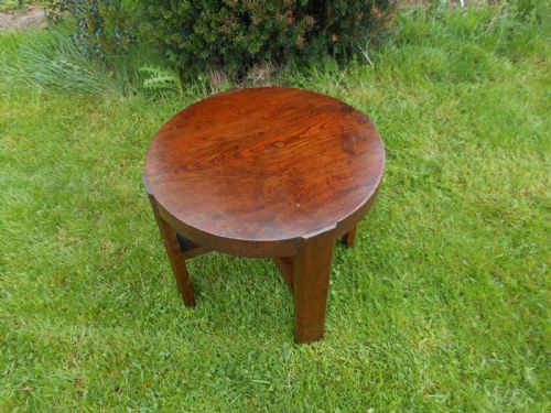 ANTIQUE ARTS CRAFTS OAK COFFEE TABLE - ADDITIONAL PHOTO 9