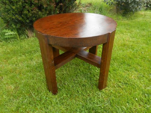 ANTIQUE ARTS CRAFTS OAK COFFEE TABLE - ADDITIONAL PHOTO 10