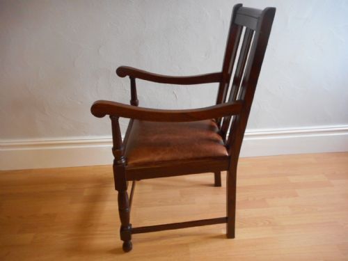 ANTIQUE OAK ARM CHAIR - ADDITIONAL PHOTO 2
