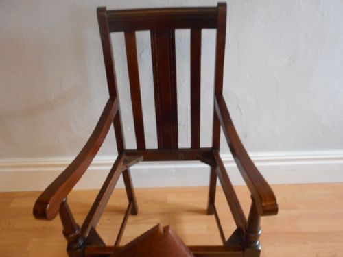 ANTIQUE OAK ARM CHAIR - ADDITIONAL PHOTO 10