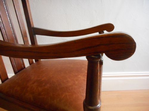 ANTIQUE OAK ARM CHAIR - ADDITIONAL PHOTO 15