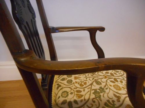 ANTIQUE EDWARDIAN ARM CHAIR - ADDITIONAL PHOTO 5