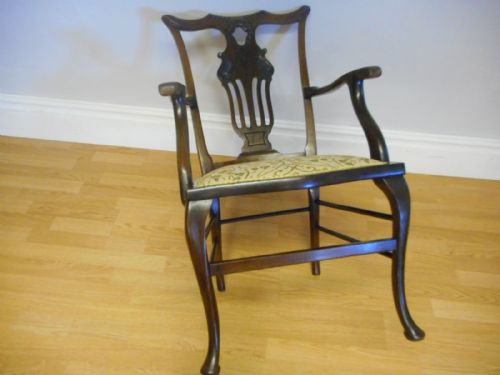 ANTIQUE EDWARDIAN ARM CHAIR - ADDITIONAL PHOTO 6