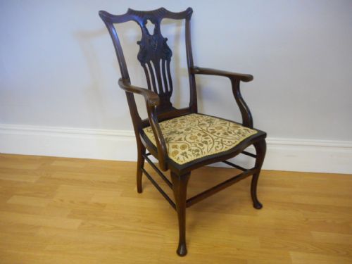 ANTIQUE EDWARDIAN ARM CHAIR - ADDITIONAL PHOTO 10
