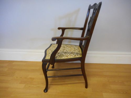 ANTIQUE EDWARDIAN ARM CHAIR - ADDITIONAL PHOTO 12