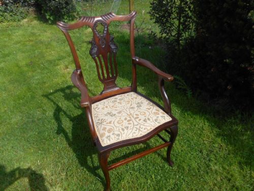 ANTIQUE EDWARDIAN ARM CHAIR - ADDITIONAL PHOTO 16