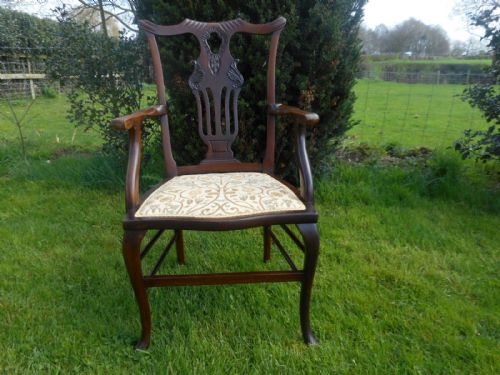 ANTIQUE EDWARDIAN ARM CHAIR - ADDITIONAL PHOTO 17