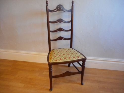 ANTIQUE ARTS CRAFTS LADDER BACK CHAIR - ADDITIONAL PHOTO 3