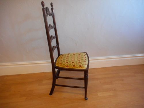 ANTIQUE ARTS CRAFTS LADDER BACK CHAIR - ADDITIONAL PHOTO 7
