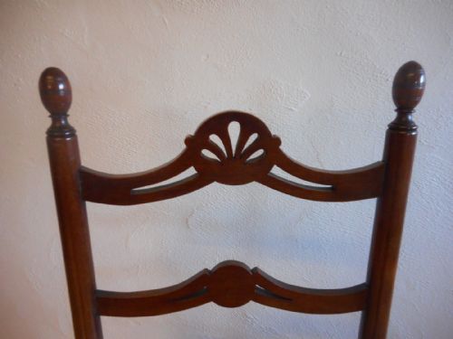 ANTIQUE ARTS CRAFTS LADDER BACK CHAIR - ADDITIONAL PHOTO 8
