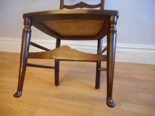 ANTIQUE ARTS CRAFTS LADDER BACK CHAIR - ADDITIONAL PHOTO 12