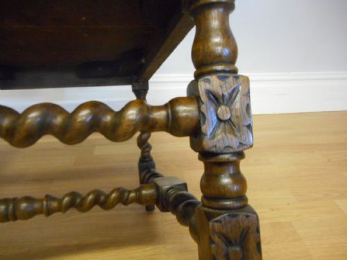 ANTIQUE CARVED OAK ARM CHAIR - ADDITIONAL PHOTO 9