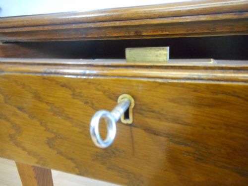 ANTIQUE EDWARDIAN WRITING TABLE - ADDITIONAL PHOTO 12