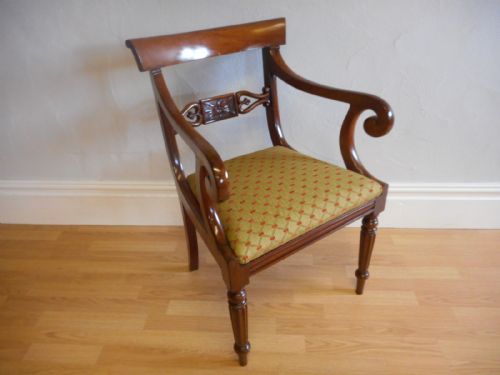 antique regency arm chair - CATEGORY: ANTIQUE CHAIRS - DATED REGENCY