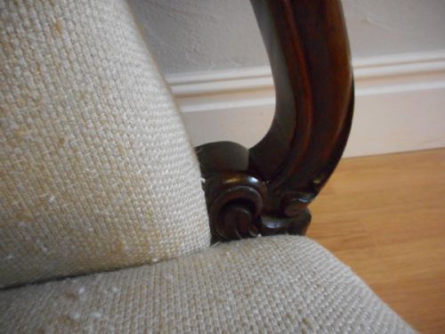 ANTIQUE VICTORIAN ROSEWOOD CHAIR - ADDITIONAL PHOTO 11