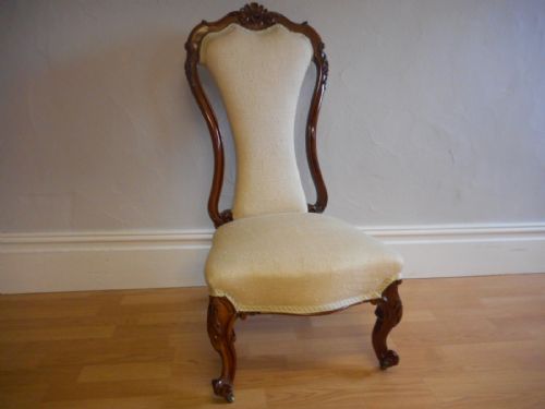 ANTIQUE VICTORIAN ROSEWOOD CHAIR - ADDITIONAL PHOTO 17