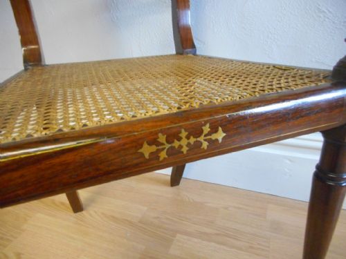 ANTIQUE REGENCY CAMPAIGN CHAIR - ADDITIONAL PHOTO 2